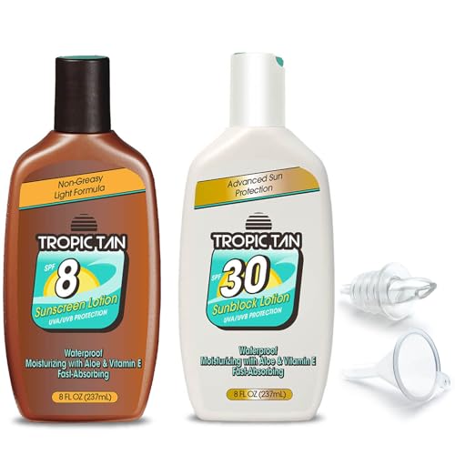 GoPong Tropic Tan Sunscreen Flask 2-Pack 16oz Hidden Liquor Containers for Travel