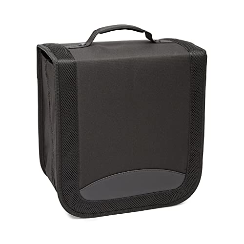 400 Disc Portable CD & DVD Storage Binder Case with Handle - Black