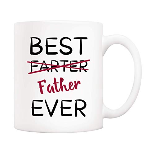 Beige 11oz 5Aup Fathers Day Funny Dad Coffee Mug — Best Father Ever Gift