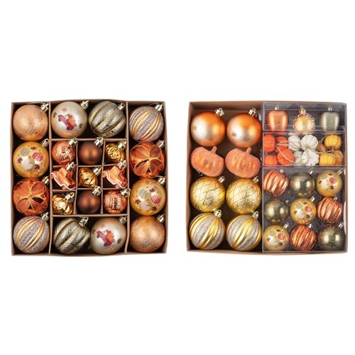 DecorbyHannah 81ct Shatterproof Hanging Fall Ornaments for Thanksgiving & Home Decor