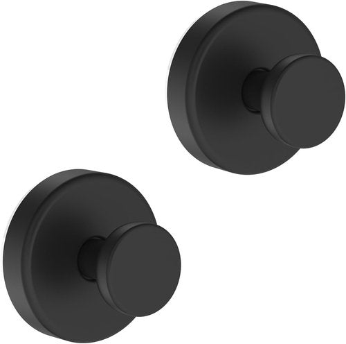 Bntuk Suction Cup Hooks - Strong Vacuum Wreath Hanger for Doors & Windows | 2 Pack, Black