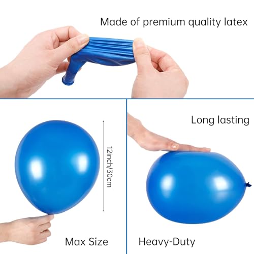 Rubfac Rainbow Balloons 12 Inch 120 Pack Assorted Colors Latex Party Decor