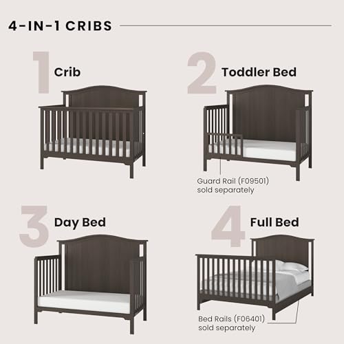 3-Piece Nursery Furniture Set: 4-in-1 Convertible Crib, Changing Table & Glider