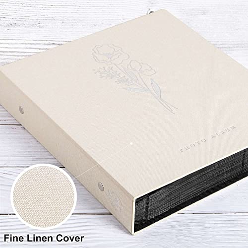 Large Linen Photo Album 4x6 - 600 Pocket Capacity for Horizontal & Vertical