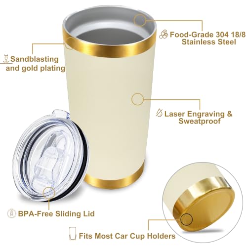 20 oz Insulated Tumbler (White, 6 Pack) STELOXIA Double-Wall Stainless Steel