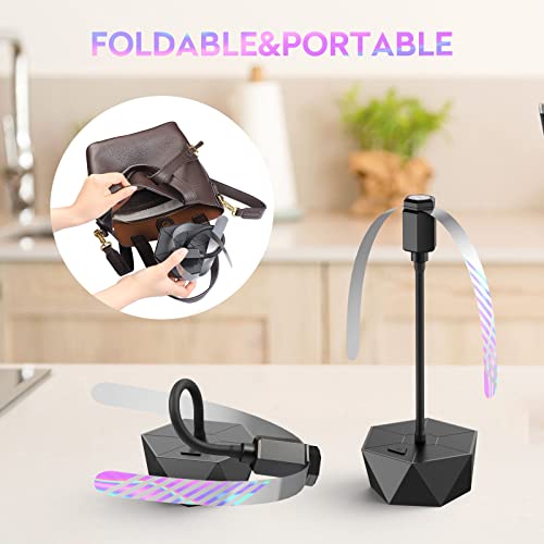 PIMAG Fly Repellent Fans for Tables 4 Pack, Holographic Blades