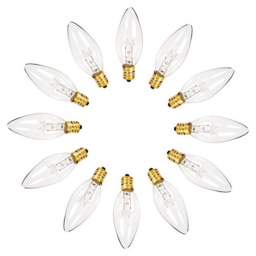 Holiday Joy 7W E12 Torpedo Tip Night Light Bulbs, 120V, 24 Pack (2 x 12 Count)