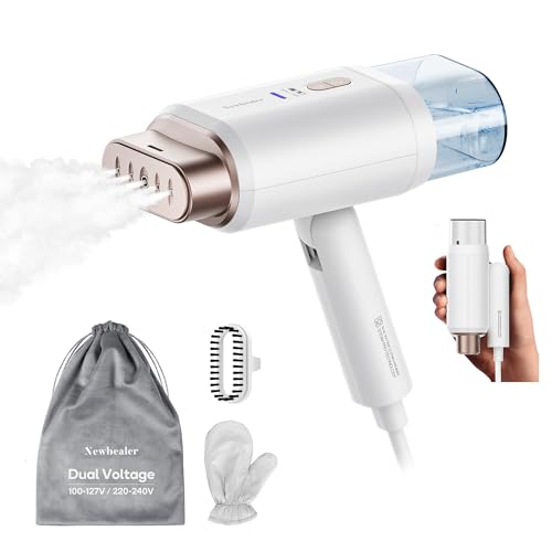 Foldable Travel Garment Steamer, 1200W Dual Voltage Fabric Steamer