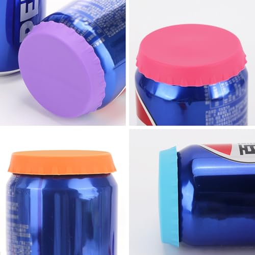 18-Piece Reusable Silicone Soda Can Lids, Carbonation-Saving Covers