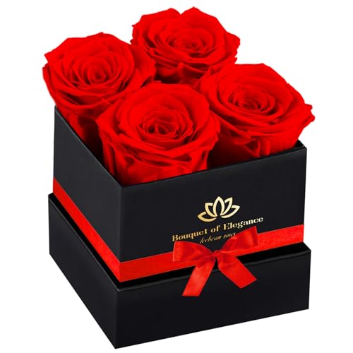 Real Preserved Red Roses in a Box - Long-Lasting Forever Rose Gift Box