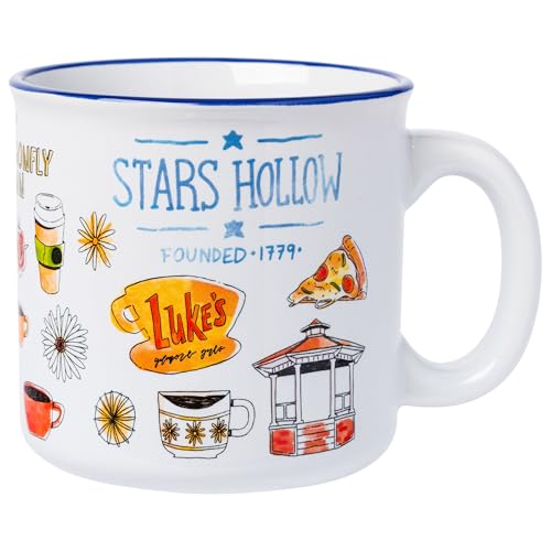 Silver Buffalo Gilmore Girls Luke's 20oz Ceramic Camper Mug - Stars Hollow