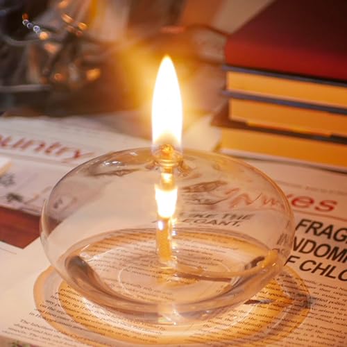 5-Pack Cotton Oil Lamp Wicks with Glass Tube Holders & Oil Funnel