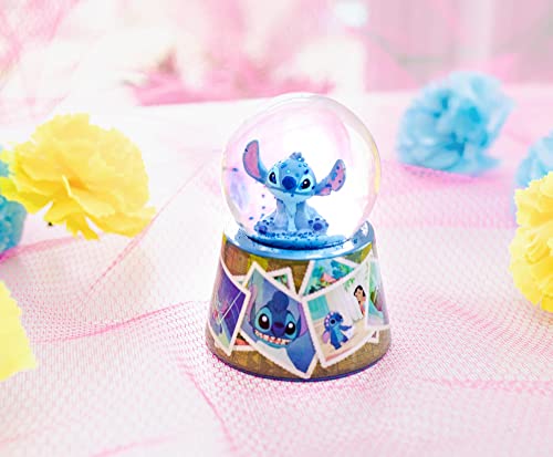 Mini Alien Character Light-Up Snow Globe with Glitter, 3-Inch Desktop Decor