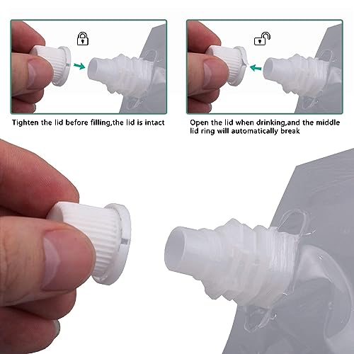 Vignee 10-Piece Cruise Liquor Flask Kit with 32oz, 16oz, 8oz Reusable Plastic Flasks & Funnel