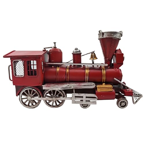 10-Inch Metal Classic Locomotive Model Train Christmas Table Decor