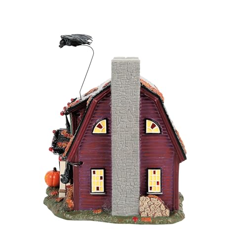 Lighted Halloween Vampire House Ceramic Village Building Decor, 7.87-Inch