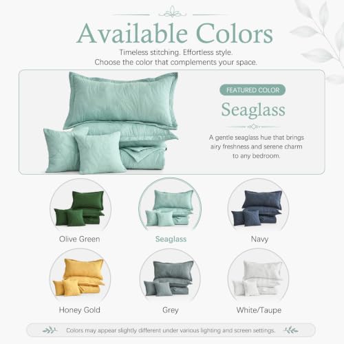 HZ & HY Oversized Alaskan King 5-Piece Quilt Set - 138x122 Bedspread