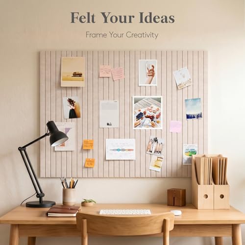 Self-Adhesive Felt Bulletin Board Tiles - 36" x 24" Pin Board (6 Pack)