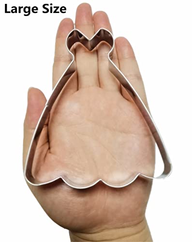 Large Princess Dress Cookie Cutter - Model 5 - Steel 4.3 Inch for Baking & Crafts