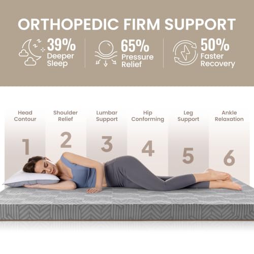 3-Inch Firm Mattress Topper Queen – High Density Memory Foam for Back Pain Relief
