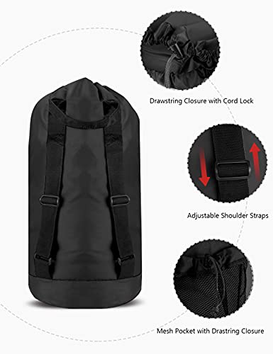 Dalykate Backpack Laundry Bag with Shoulder Straps and Mesh Pocket