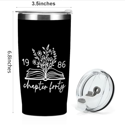 Jealance 1986 Tumbler for Men & Women 20oz Insulated Stainless Steel Travel Mug - Black, Model 1133