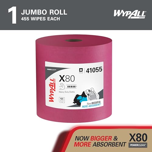 Heavy Duty Shop Towels Jumbo Roll - 455 Reusable Cleaning Cloths