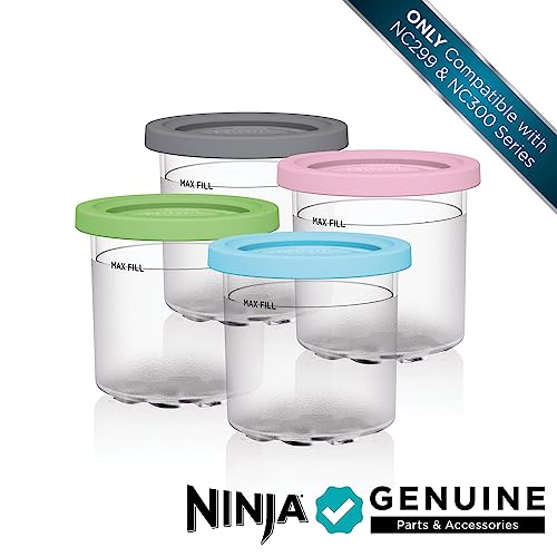 Reusable 16 oz Ice Cream Pints with Multi-Color Storage Lids - 4 Pack