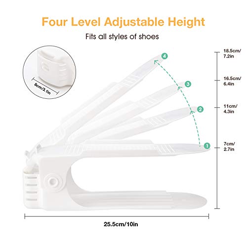 Adjustable Shoe Slots Organizer - 20 Pack Double Deck Space Saving Rack