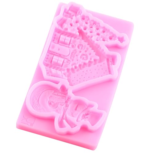 ZiXiang Style D Christmas Silicone Molds Set of 4 – Santa, Snowman & Tree Fondant