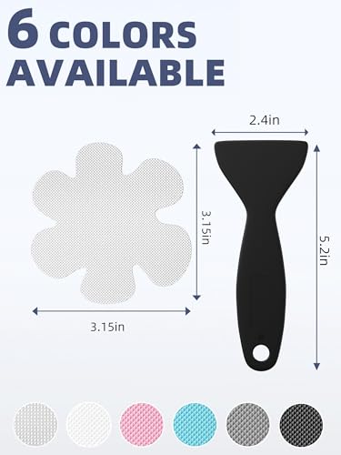 Secopad 24-Pack Clear Non-Slip Bathtub Stickers with Scraper - PEVA Safety Treads