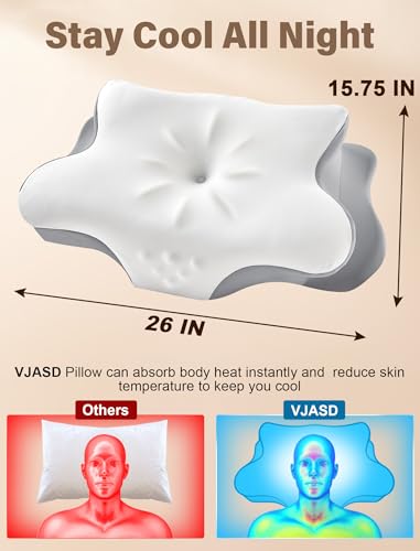 Ergonomic Memory Foam Cervical Neck Pillow for Pain Relief