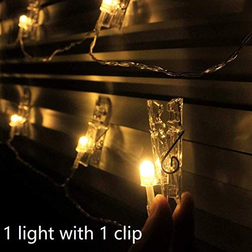 Dopheuor LED Photo Clip String Lights Battery Operated Fairy Lights