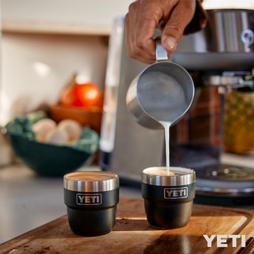 YETI Navy 4 oz Stackable Stainless Steel Espresso Cups - Vacuum Insulated, DuraSip Ceramic Lined, 2 Pack