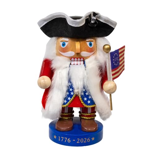 America 250th Anniversary Patriotic Nutcracker Figurine, 7.7" Table Decor