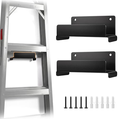 Heavy Duty Wall Mount Ladder Hooks 2 Pack for Garage Storage
