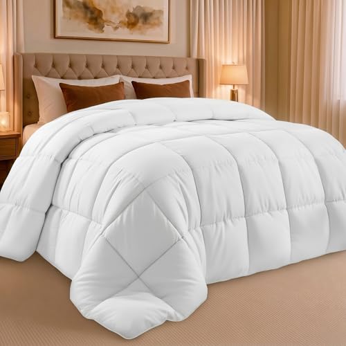 Utopia Bedding Queen Comforter Duvet Insert - White All-Season Fluffy Bed Blanket