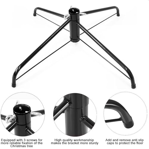 Folding Metal Christmas Tree Stand Base for 4 to 7.5 ft Artificial Trees