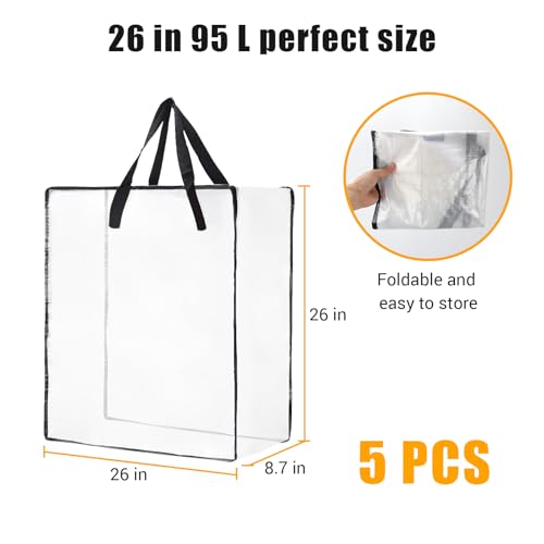 5-Pack 26-Inch Wreath Storage Bags 95L Holiday Container