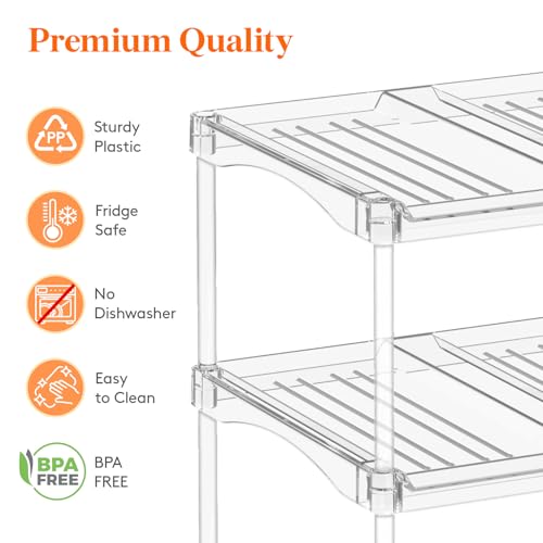Stackable Water Bottle & Wine Rack Organizer - 3-Tier Clear Plastic Holder