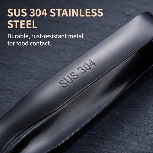 Black Stainless Steel Mini Sugar Cube Tongs for Tea & Coffee Service