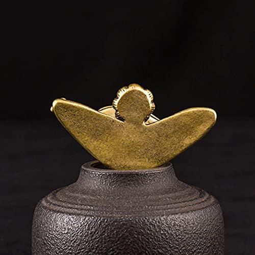 Acxico Solid Brass Frog Figurine - Charming Small Frog Statue for Home Decor | Unique Animal Ornament