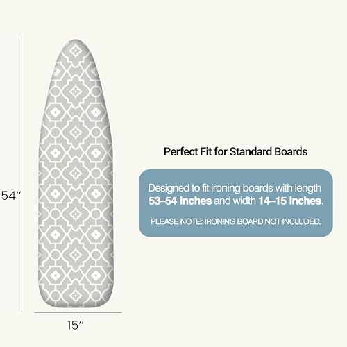 UniSimp Ironing Board Cover and Pad 15x54 Extra Thick Cotton