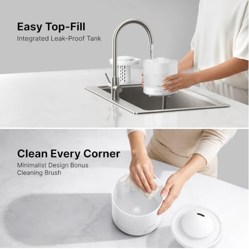 Ultrasonic Humidifier and Oil Diffuser Top-Fill Cool Mist 2-Pack