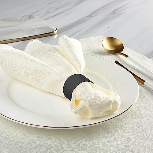 500 Pcs Black Self-Adhesive Napkin Bands for Silverware Wraps