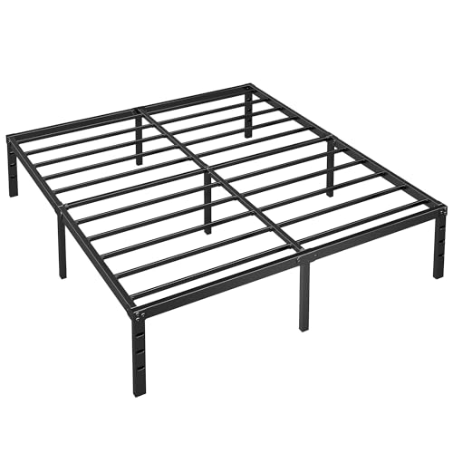 Chroark Metal Platform Bed Frame Queen Size, 14 Inch Heavy Duty Steel