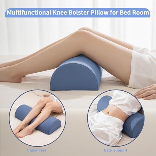 Knee Pillow for Back Sleeping - Ergonomic Half-Moon Leg Support