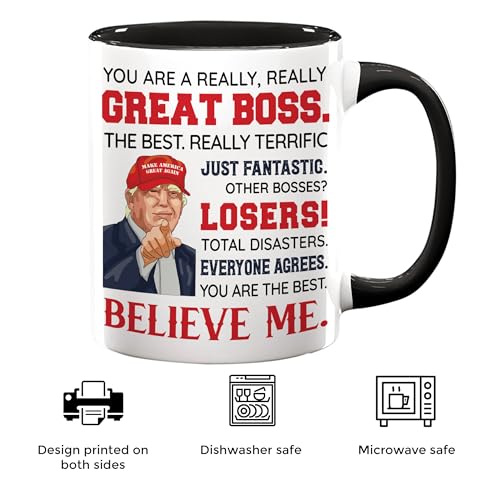 Viberty Boss Mug 11 Oz - Funny Boss Gifts for Men Women - Boss Day, Birthday & Christmas Gift - Boss Gifts Variation