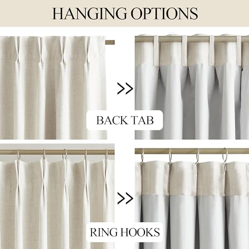 Blackout Pinch Pleated Curtains - 40"x120" Thermal Insulated Drapes