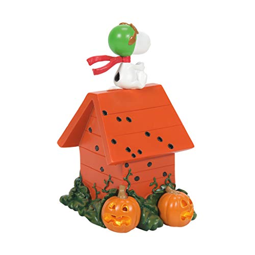 Department 56 Peanuts Village Snoopy Flying Ace LED Lit Figurine, 6.25"
